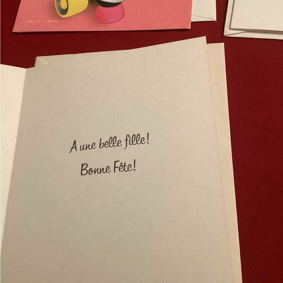 5 vintage birthday greetings cards with french text please read description - Picture 3 of 10